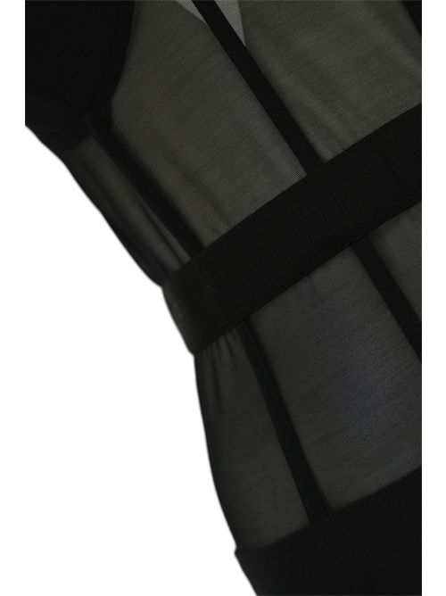 Abito tubino in crepe e tulle Nero Elisabetta Franchi | AB70151E2110